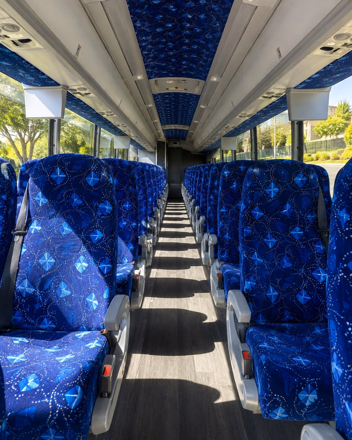 wilson charter bus rental interior